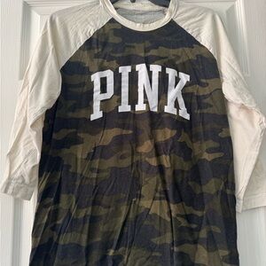PINK Victoria's Secret Kids Camouflage Long Sleeve Tee